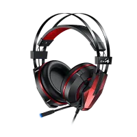 Наушники с микрофоном Genius HS-G710V, Дуговые, USB, 20Hz-20kHz, 110dB/-54dB, длина кабеля 1.8 м, Чёрный